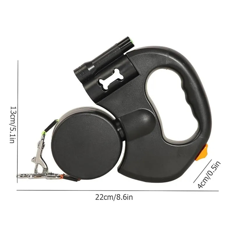 Laisse Double Rétractable LED